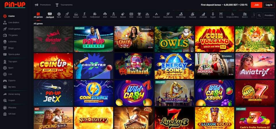 Planbet Casino Interface